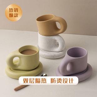 北欧ins创意马克杯咖啡杯情侣杯子陶瓷水杯办公室胖胖杯